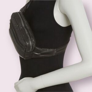 BCBG Quilted Belt Bag in Black - New